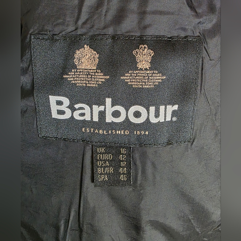 Barbour Cavalry Polarquilt Quilted Jacket in Black Size 12 US Womens - Picture 4 of 5